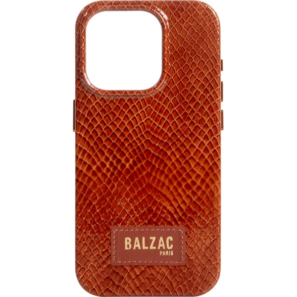 Native Union x Balzac Embossed Cognac MagSafe kryt iPhone 15 - Puzdra - Obrázok 003K000K01