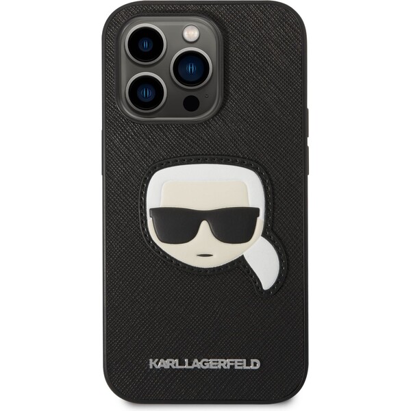E-shop Karl Lagerfeld PU Saffiano Karl Head kryt iPhone 14 Pro čierny