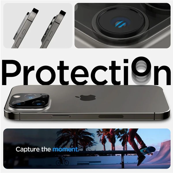 Spigen Glass tR Optik 2 Pack skla iPhone 16 Pro/16 Pro Max/15 Pro/15 Pro Max/14 Pro/14 Pro Max čiern - Ochranné fólie a sklo - Obrázok 0419000601