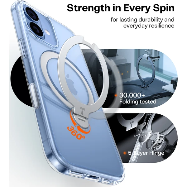 Torras Ostand Q3 Spin MagSafe kryt iPhone 17 clear - Puzdra - Obrázok 08b44df2c0284c608522927618a1e73d