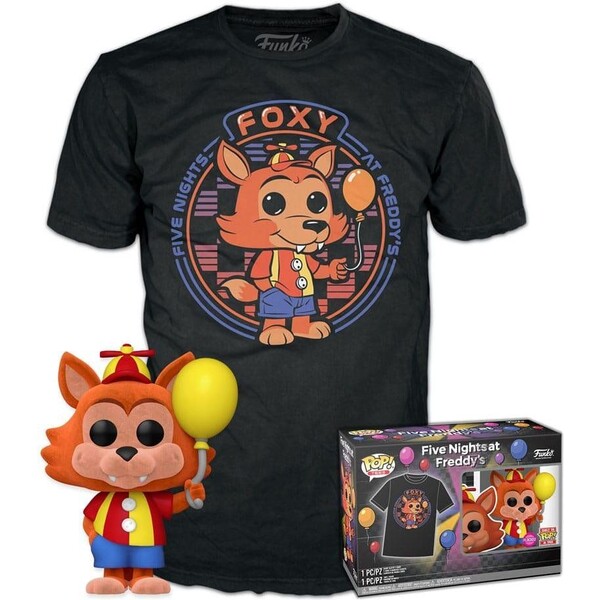 E-shop Funko POP! & Tee Box: FNAF - Balloon Foxy (Flocked) (XL)