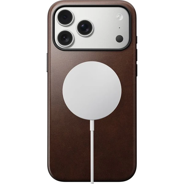 Nomad Modern Leather Case (Horween) MagSafe kožený kryt iPhone 17 Pro Max Rustic Brown - Puzdra - Obrázok 0bd68164062f48938979f9e36d54eac1