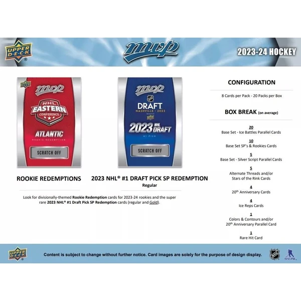 Hokejové karty Upper Deck - 23-24 UD MVP Hockey Hobby Balíček - Hokejové karty - Obrázok 17CR100501