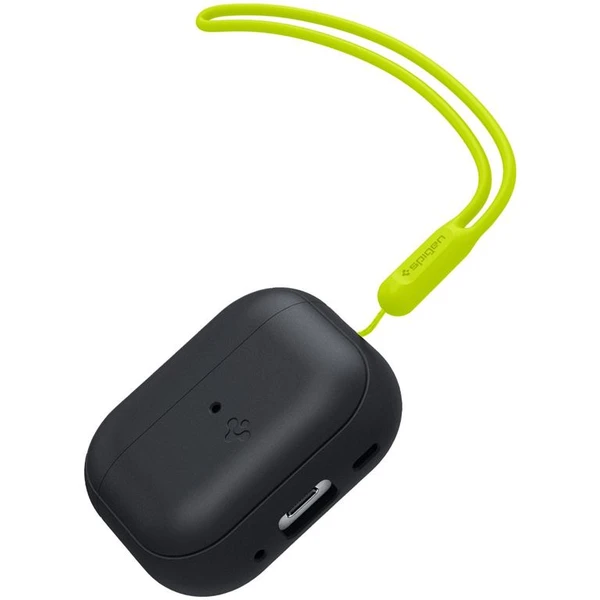Spigen Silicone Fit puzdro s pútkom Apple AirPods Pro (2nd Gen) čierne/limetkové - Puzdra - Obrázok 19C5000L01