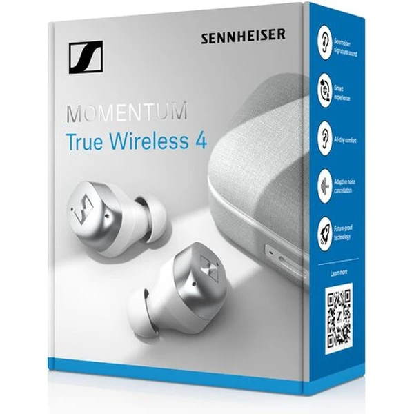 Sennheiser Momentum 4 TWS bezdrôtové slúchadlá, biela/strieborná - Slúchadlá - Obrázok 19E1000O01