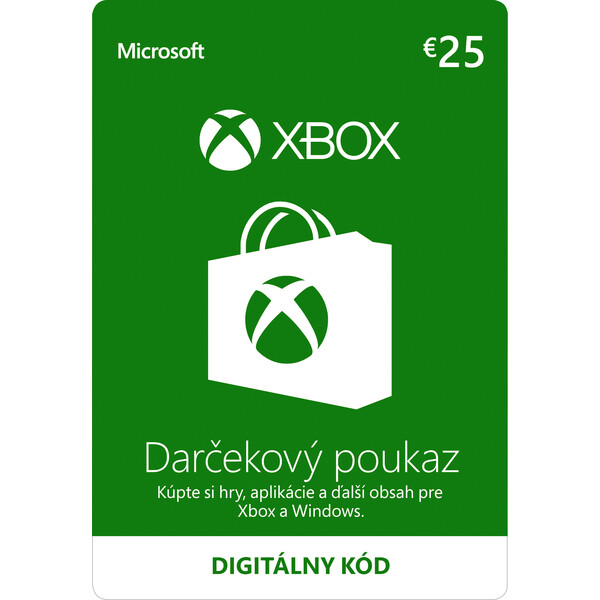 E-shop Xbox Live - kredit 25 EUR