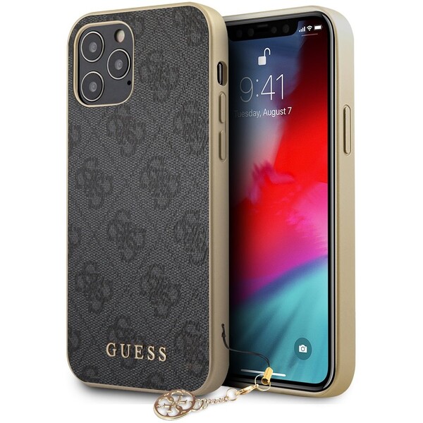 E-shop Guess 4G Charms kryt iPhone 12 Pro Max 6.7" sivý