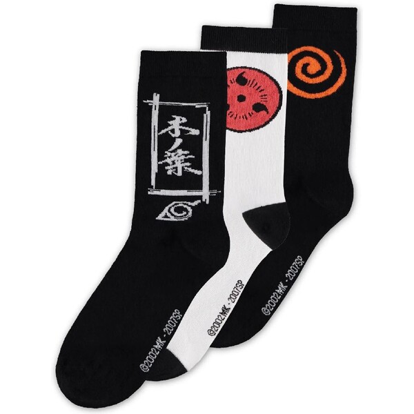 E-shop Ponožky Naruto Shippuden - Symbols 39/42 (3 kusy)