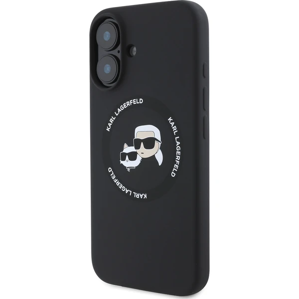 Karl Lagerfeld Liquid Silicone K&CH Heads MagSafe kryt pre iPhone 16 čierny - Puzdra - Obrázok 1b843f72ae4b4739a63581201a82aa49
