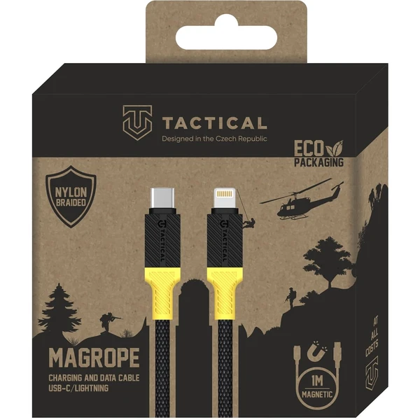 Taktický MagRope USB-C/Lightning magnetický napájací kábel 1m čiernožltý - Káble a redukcie - Obrázok 28ae705410a040b2a7e3004a78814e45