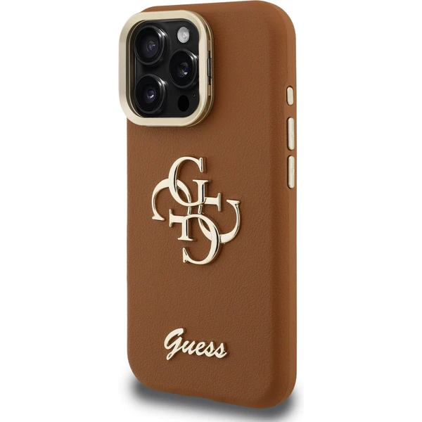 Guess PU Grained 4G Logo Stand Camera Frame kryt iPhone 15 Pro Max hnedý - Puzdra - Obrázok 28b24bc6377e47d5b7ed5bb0bcffdc9a