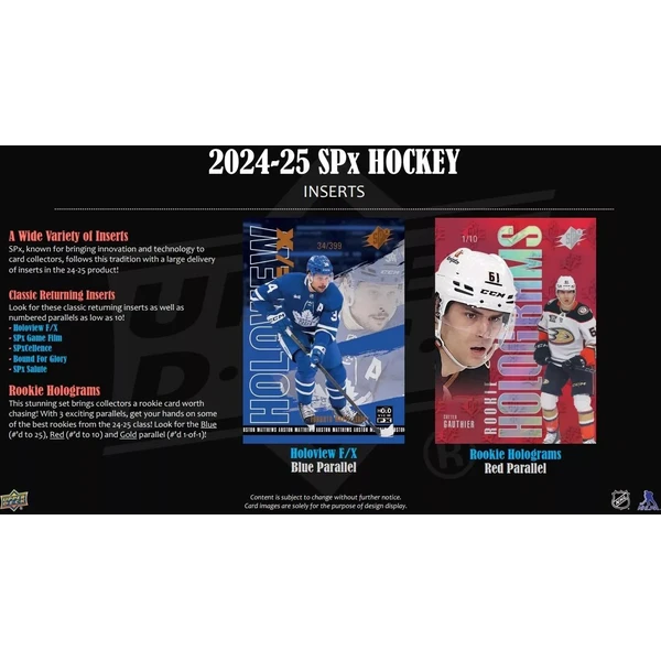 Hokejové karty Upper Deck 2024/25 SPx Hockey Hobby Box - Hokejové karty - Obrázok 2FSF000N01