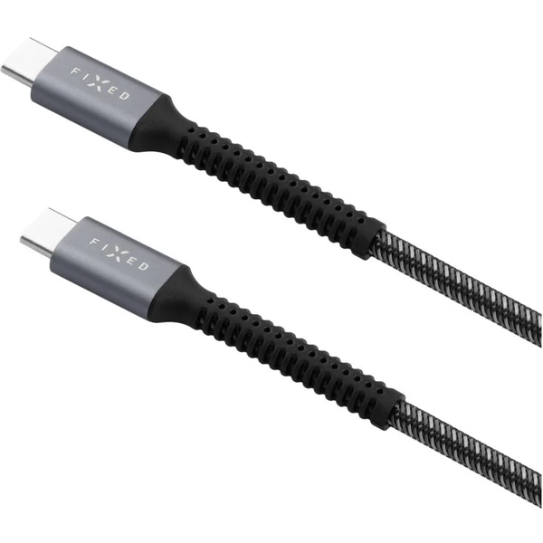 FIXED Armor USB-C/USB-C napájací kábel 240W 2m sivý - Káble a redukcie - Obrázok 2KI1000O01