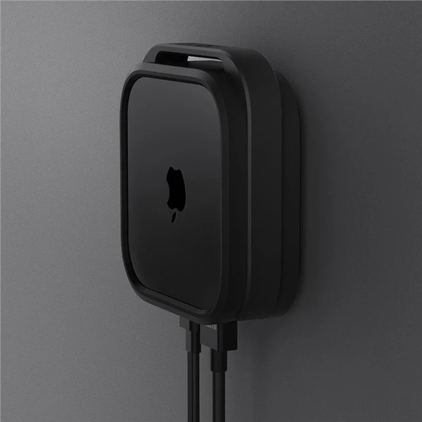 Spigen Silicone Fit Mount silikónový držiak pre Apple TV 4K 3th Gen (2022) čierny - Držiaky - Obrázok 315e5904c5034867bbbc0d3e1773d6e6
