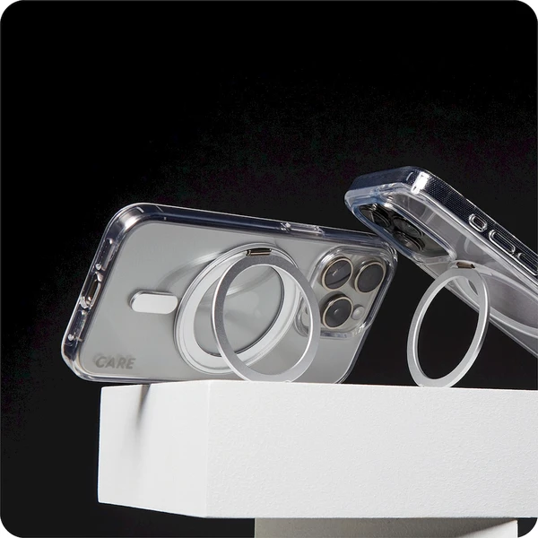 PanzerGlass® CARE kryt Apple iPhone 16 Plus MagSafe KickStand číry/sivý - Puzdra - Obrázok 3308000P01