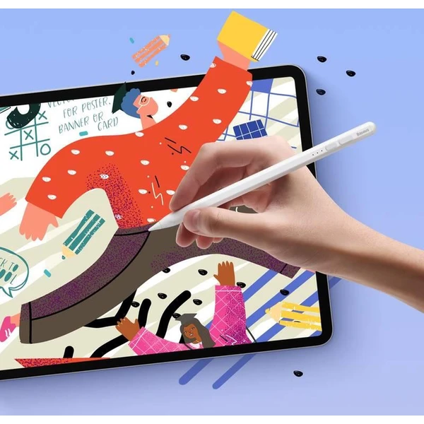 Baseus Smooth Writing 2 stylus s LED indikátormi stavu batérie biely - Stylusy - Obrázok 34UF000P01