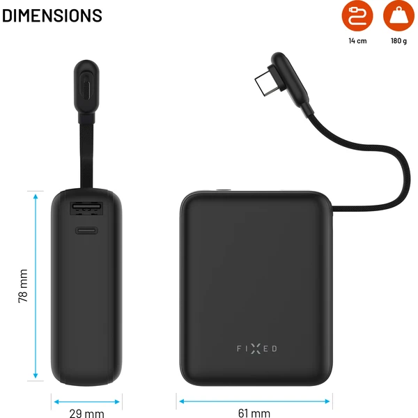 FIXED Zen 10 Loop powerbanka s LCD displejem, 30W, 10 000 mAh černá - Powerbanky - Obrázok 354ff9cd2e6743ba9a3b31f61faa31d7