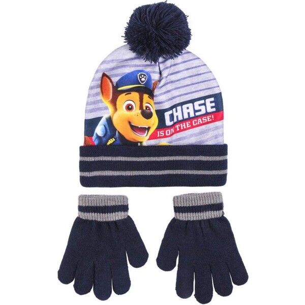 E-shop Zimný set detský čiapka a rukavice - Paw Patrol - Chase