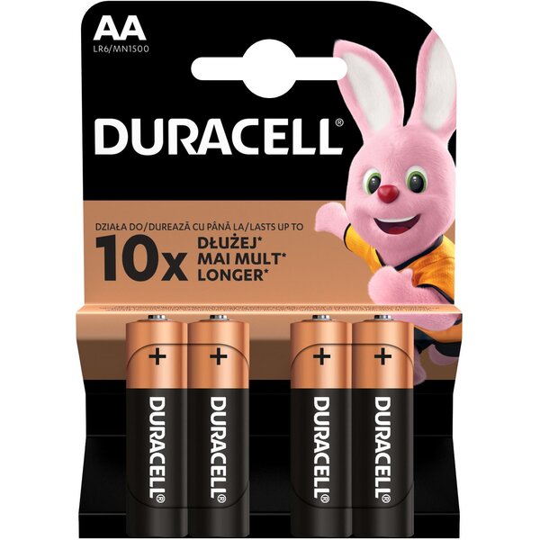 E-shop Duracell Basic AA alkalická batéria, 4 ks
