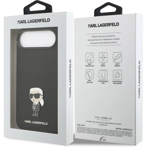 Karl Lagerfeld Liquid Silicone Metal Ikonik kryt iPhone Air čierny - Puzdra - Obrázok 3f35c14a2f5347a69ffc4fbf9296fb4c