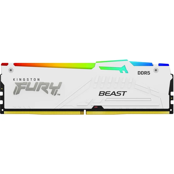 Kingston FURY Beast White RGB DDR5 16GB 6000MT/s CL30 DIMM (1x16GB) EXPO/XMP - Operačné pamäte - Obrázok 44ME000K01