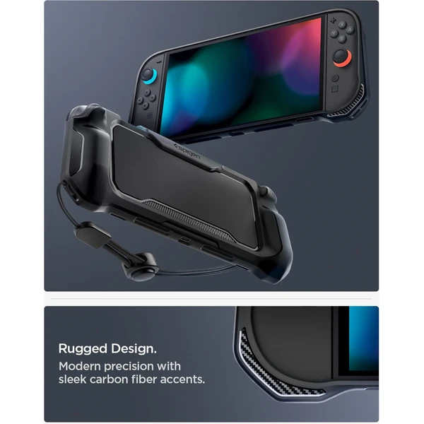 Spigen Rugged Armor puzdro Nintendo Switch 2 matne čierne - Puzdra - Obrázok 45QF000L01
