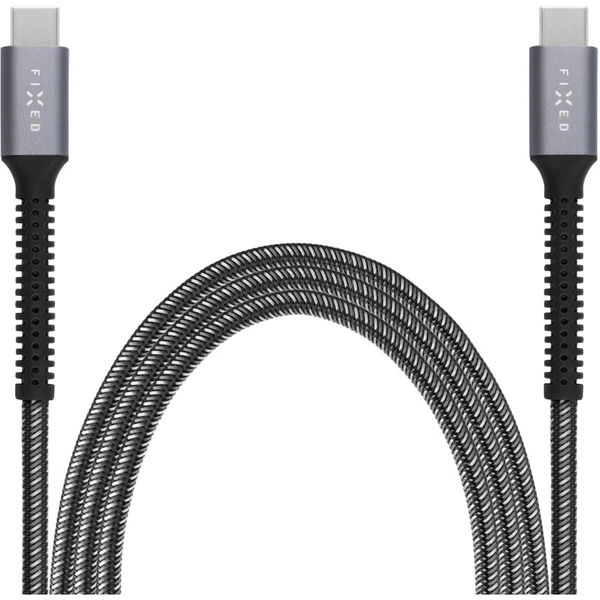 FIXED Armor USB-C/USB-C napájací kábel 240W 2m sivý - Káble a redukcie - Obrázok 4KI1000O01