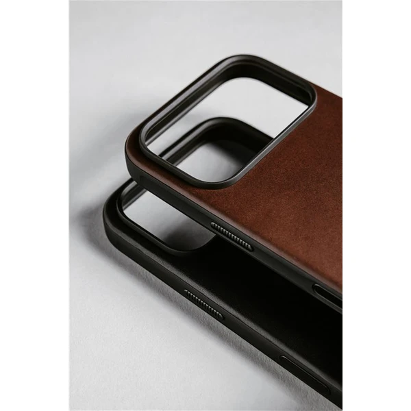 Nomad Modern Leather Case (Horween) MagSafe kožený kryt iPhone 17 Pro Max Rustic Brown - Puzdra - Obrázok 4d7151772a4a40e9a5b88b04c17cddec