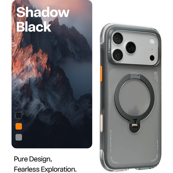 Torras Ostand Q3 Air MagSafe kryt iPhone 17 Pro Max shadow black - Puzdra - Obrázok 4f8f5319c64d43fd9374808c877fb350
