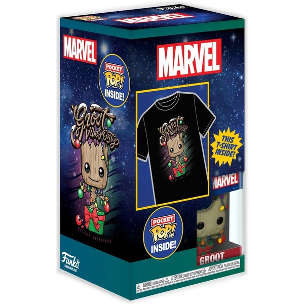 Funko Pocket POP! & Tee: Marvel: GOTG- Holiday Groot S (detské) - Darčekové sady - Obrázok 5D20000J01