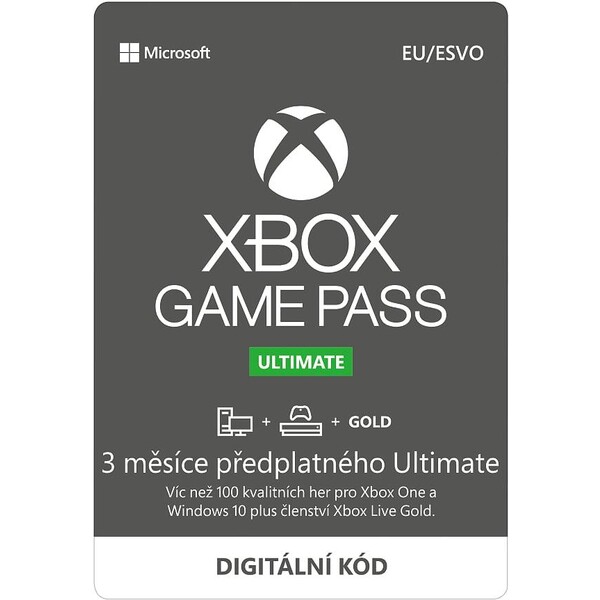 E-shop Microsoft Xbox Game Pass Ultimate 3 mesiace (SK)