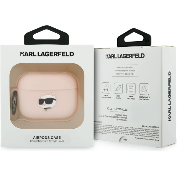 Karl Lagerfeld 3D Logo NFT Choupette Head silikónové puzdro pre AirPods Pro 3 ružové - Puzdra - Obrázok 5a4dcd746d9b454ca7d77a73a21c07eb