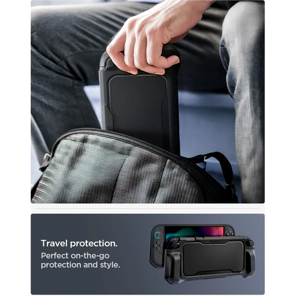 Spigen Rugged Armor puzdro Nintendo Switch 2 matne čierne - Puzdra - Obrázok 65QF000L01