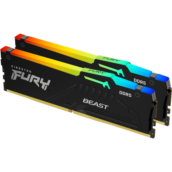 E-shop Kingston FURY Beast 16GB 4800MT/s DDR5 CL38 DIMM (Kit of 2) RGB