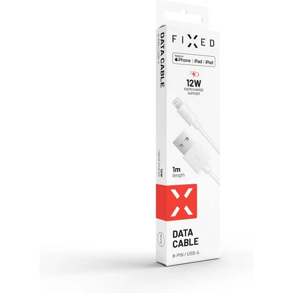FIXED Rýchly nabíjací USB-A/Lightning napájací kábel 12W 1m biely - Káble a redukcie - Obrázok 6HG0000P01