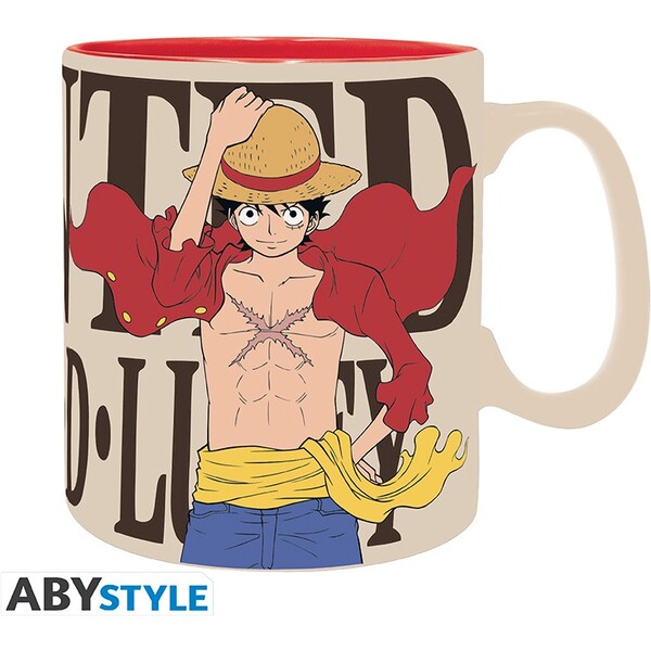 E-shop Hrnček One Piece - Luffy and Wanted 460 ml
