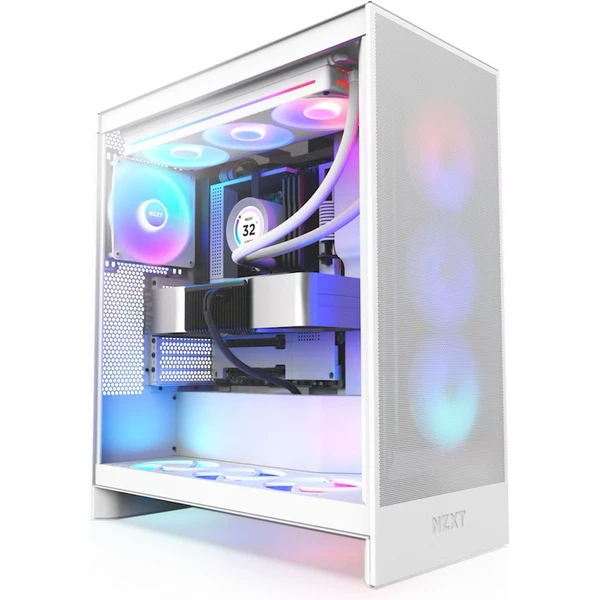 NZXT H7 Flow RGB biela - Počítačové skrine - Hlavný obrázok