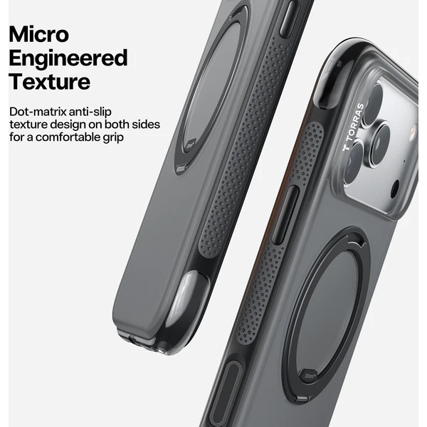 Torras Ostand O3 Air MagSafe kryt iPhone 17 Pro obsidian black - Puzdra - Obrázok 7819ef9dd87b47f8bd4387a20af5a8af
