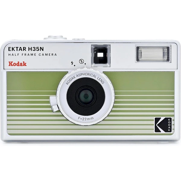 Kodak EKTAR H35N Striped Analógový fotoaparát zelený - Fotoaparáty - Hlavný obrázok