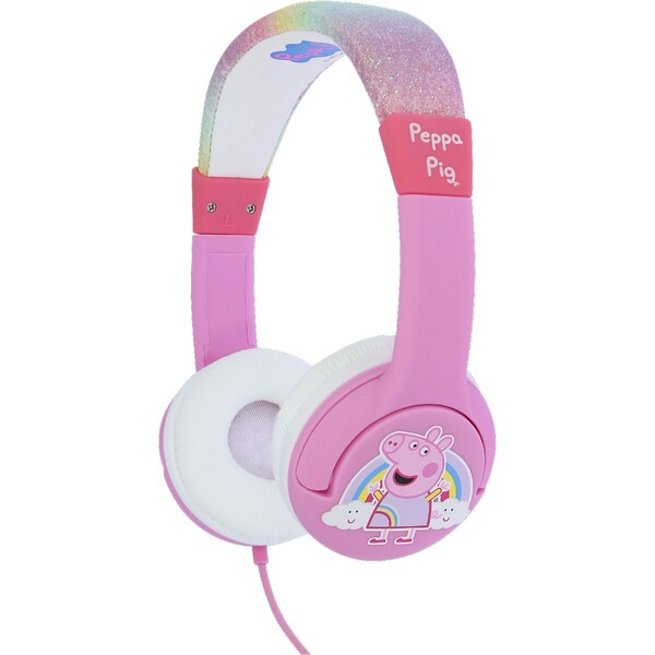 E-shop OTL drôtové slúchadlá detské s motívom Rainbow Peppa ružová
