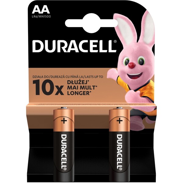 E-shop Duracell Basic AA alkalická batéria, 2 ks