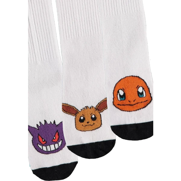 Ponožky Pokémon - Gengar, Charmander a Eevee BW 35/38 (3 páry) - Ponožky - Obrázok 7Y55000601