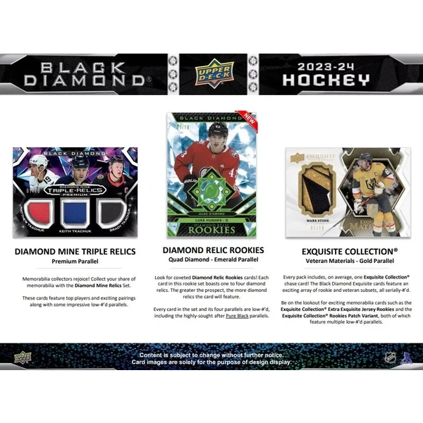 Hokejové karty 2023-24 Upper Deck Black Diamond Hockey Hobby Box - Hokejové karty - Obrázok 81U4000N01