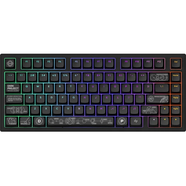 Dark Project ALU81A Terra Nova bezdrôtová mechanická klávesnica (US) čierna - Klávesnice - Obrázok 81XC000K01