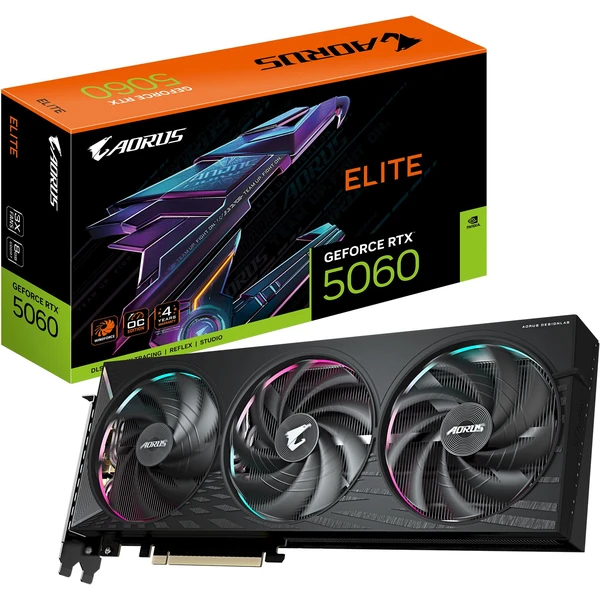 GIGABYTE AORUS NVIDIA GeForce RTX 5060 ELITE 8G - Grafické karty - Obrázok 81XE000P01