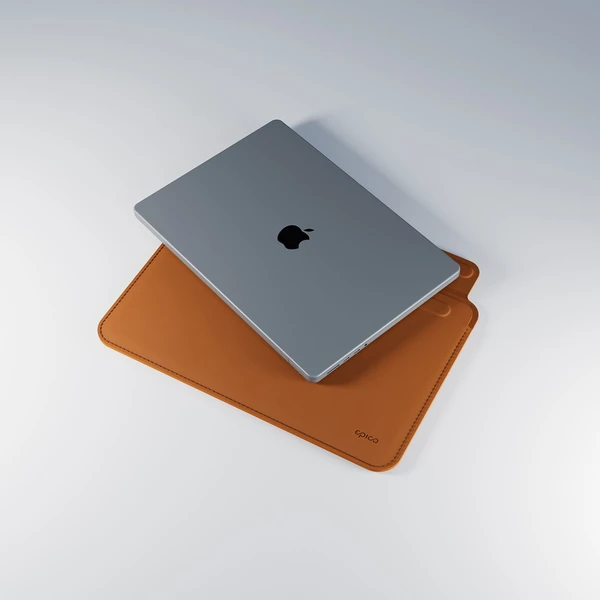 Epico Leather Sleeve kožené pouzdro pro Macbook Pro 13,3"/Air 13"/Air 13,6" hnědé - Puzdra - Obrázok 82LL000K01