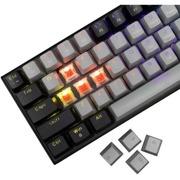 White Shark WAKIZASHI 2 herná mechanická klávesnica (US) šedočierna - Klávesnice - Obrázok 84MD000J01