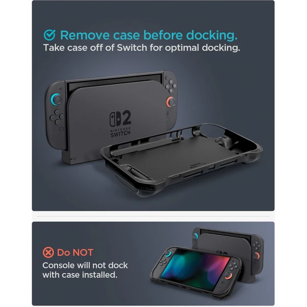 Spigen Rugged Armor puzdro Nintendo Switch 2 matne čierne - Puzdra - Obrázok 85QF000L01