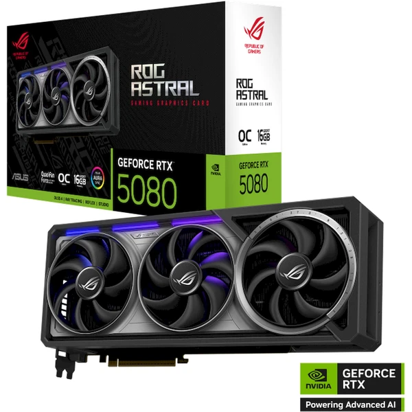 ASUS ROG Astral NVIDIA GeForce RTX 5080 16GB GDDR7 OC - Grafické karty - Obrázok 87JB000O01