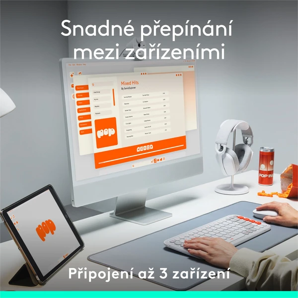 Logitech POP ICON KEYS (US) klávesnica biela - Klávesnice - Obrázok 8BU8000O01